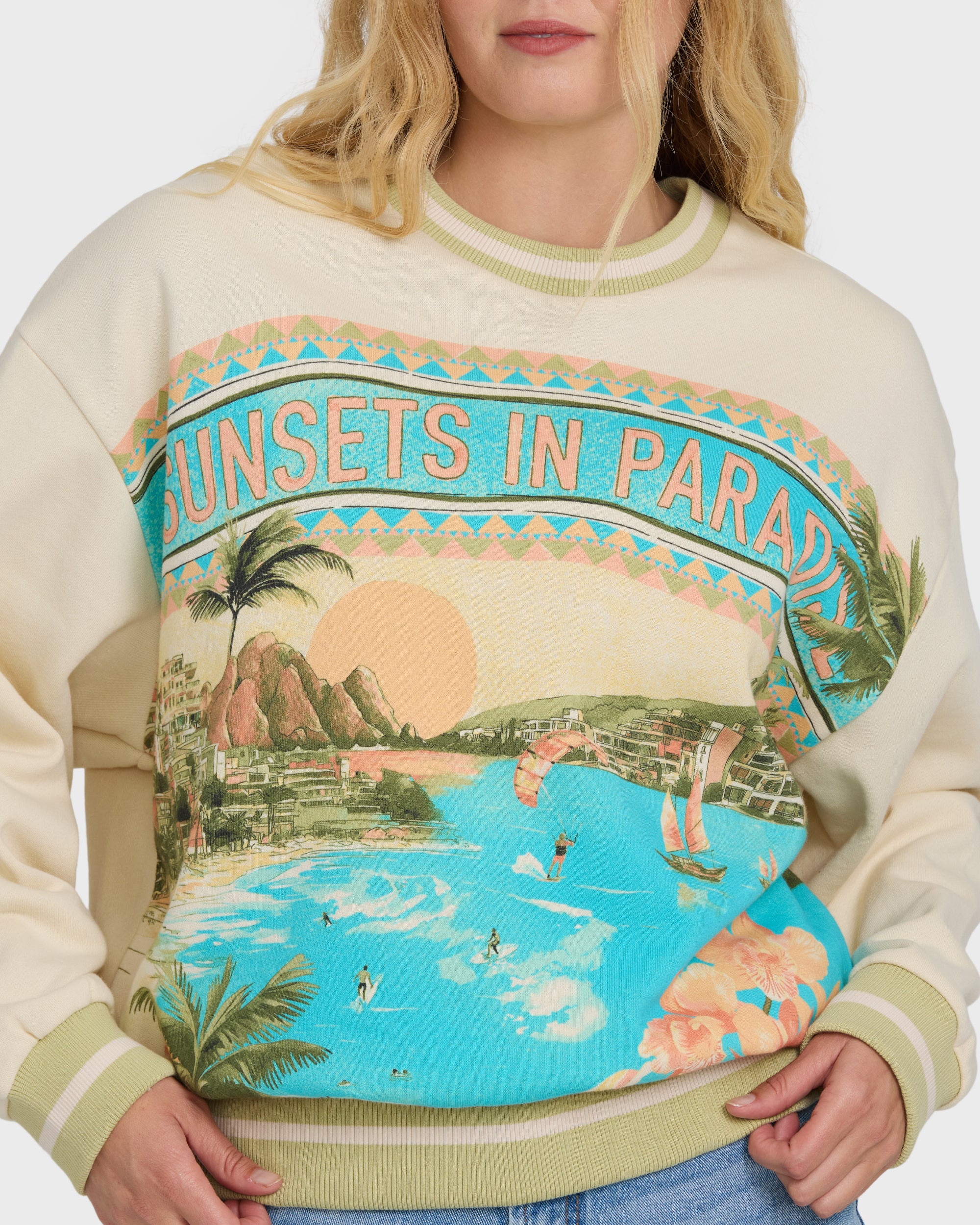 Summer Dreams Kendal Crewneck Sweatshirt - White Cap - Image 6