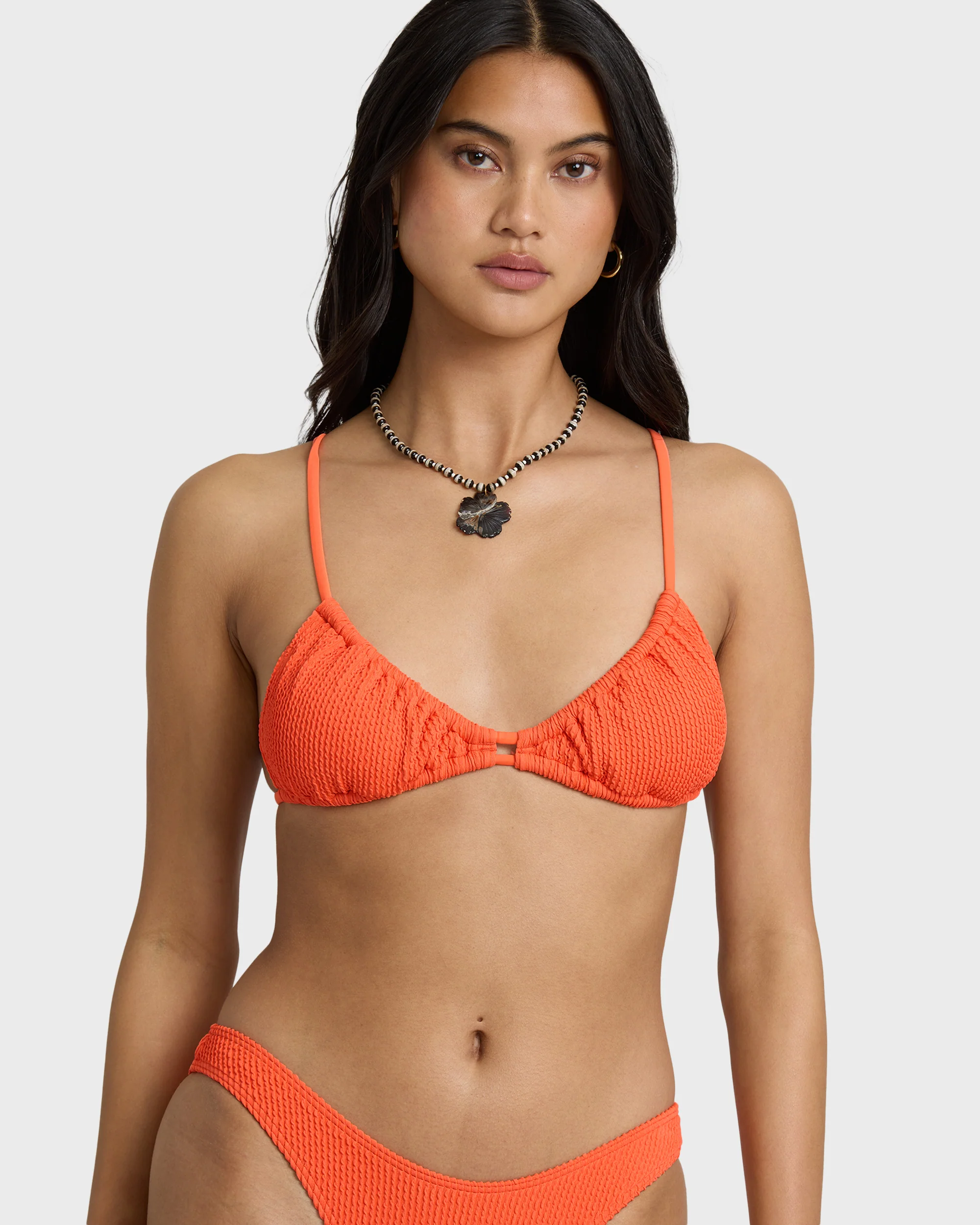 Summer Hi Teagan Bralette Bikini Top - Hot Coral - Image 5