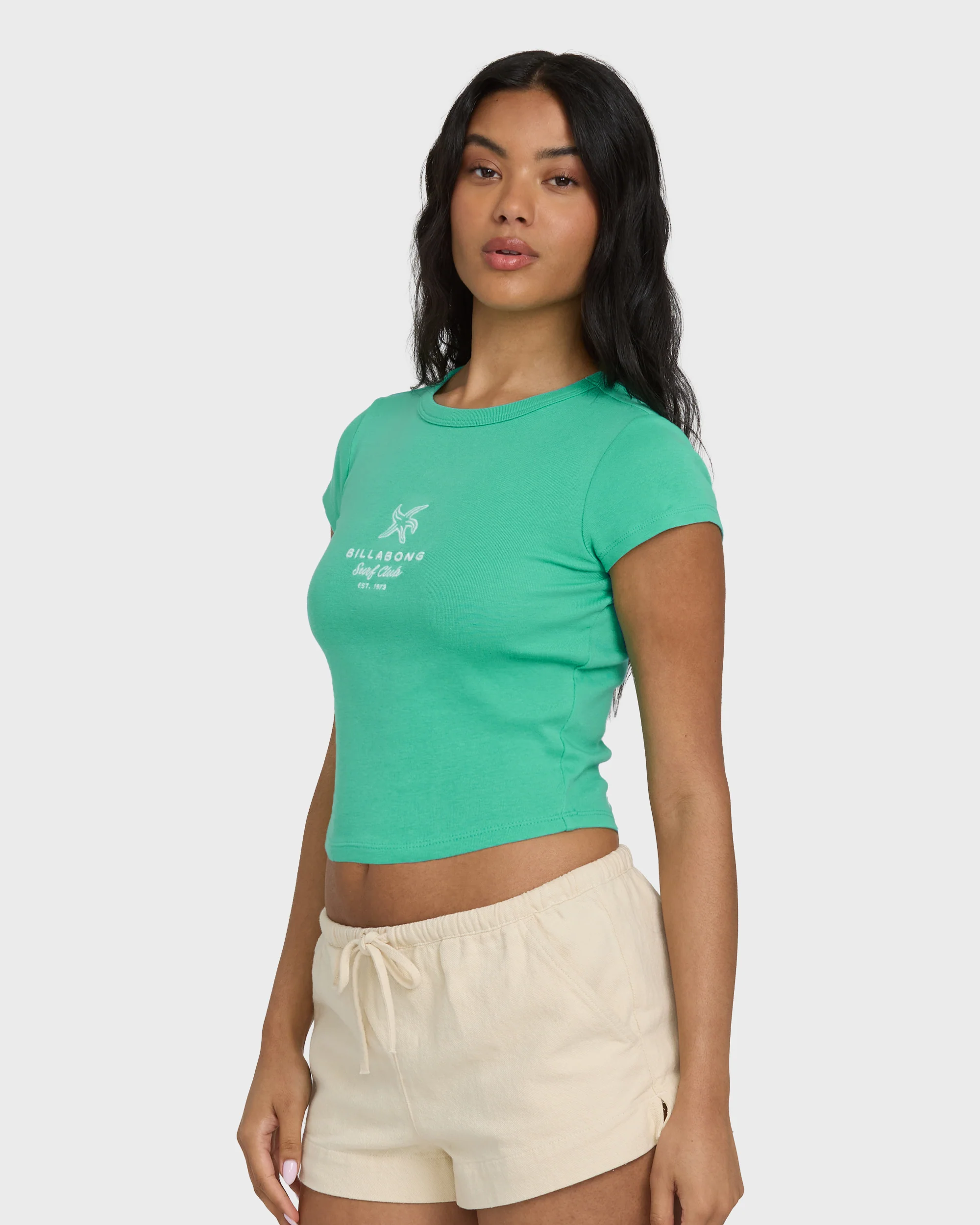 Summer Icons Short Sleeve Knit T-Shirt - Green Tropics - Image 3