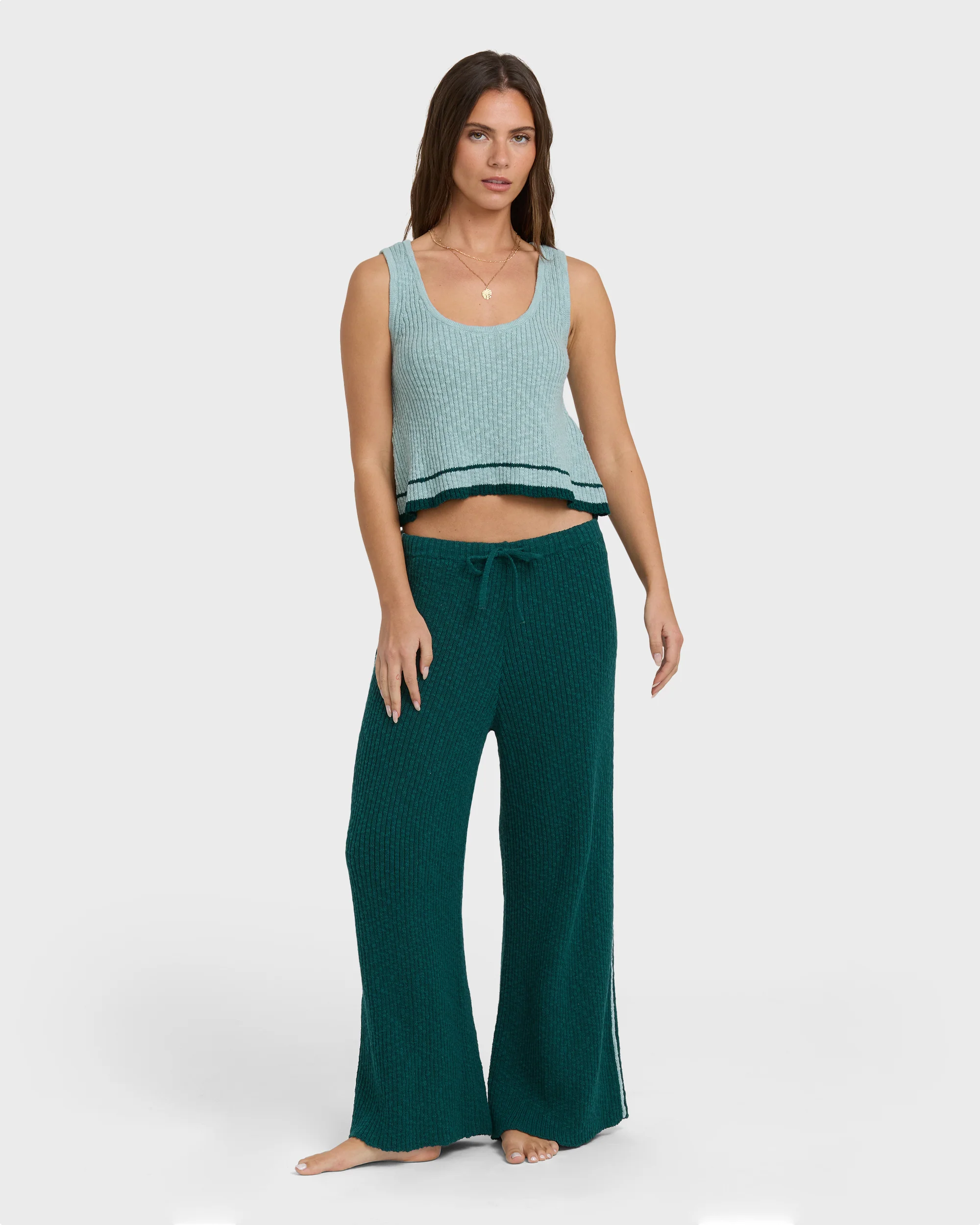 Summery Nights Ribbed Tank - Sea Fog - Image 3