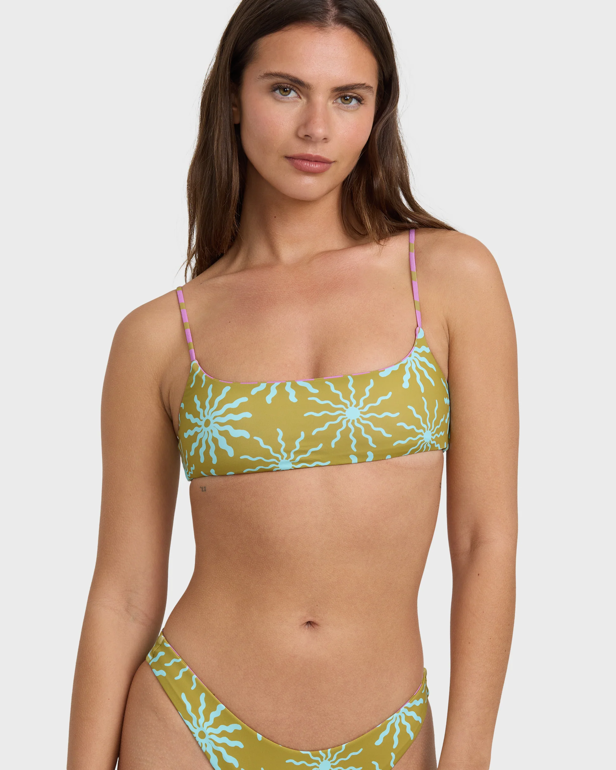 Sun Fired Reversible Jaclyn Crop Bikini Top - Moss - Image 3