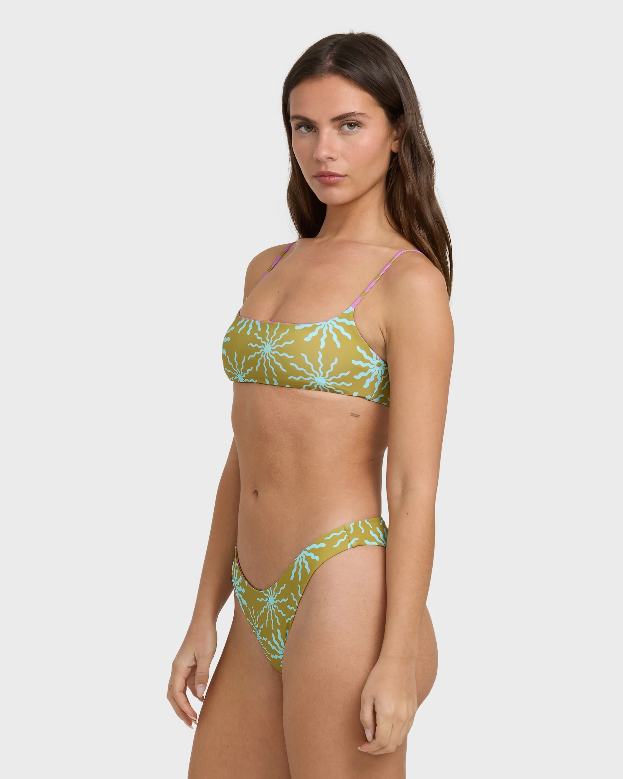 Sun Fired Reversible Jaclyn Crop Bikini Top - Moss - Image 6