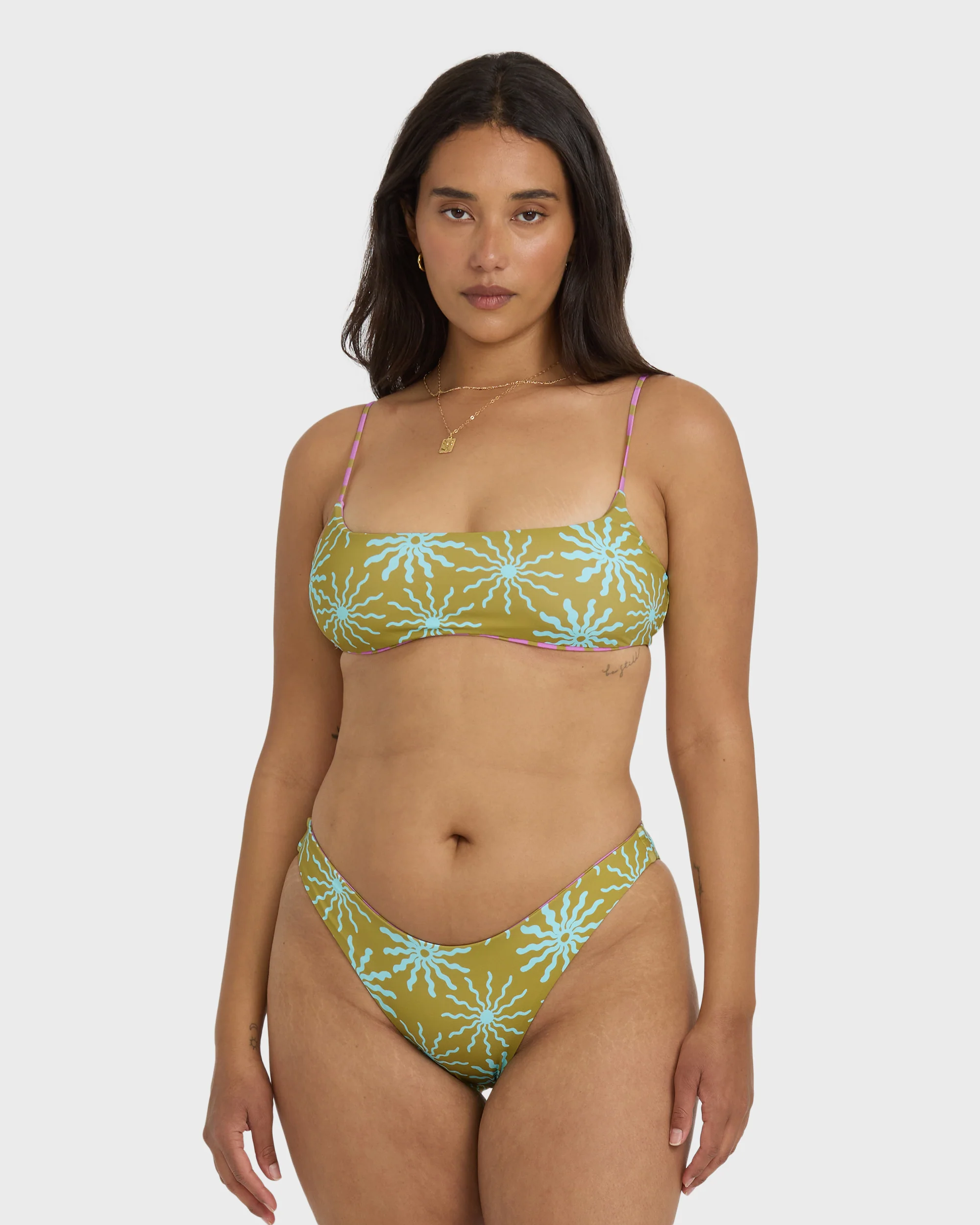 Sun Fired Reversible Jaclyn Crop Bikini Top - Moss - Image 7
