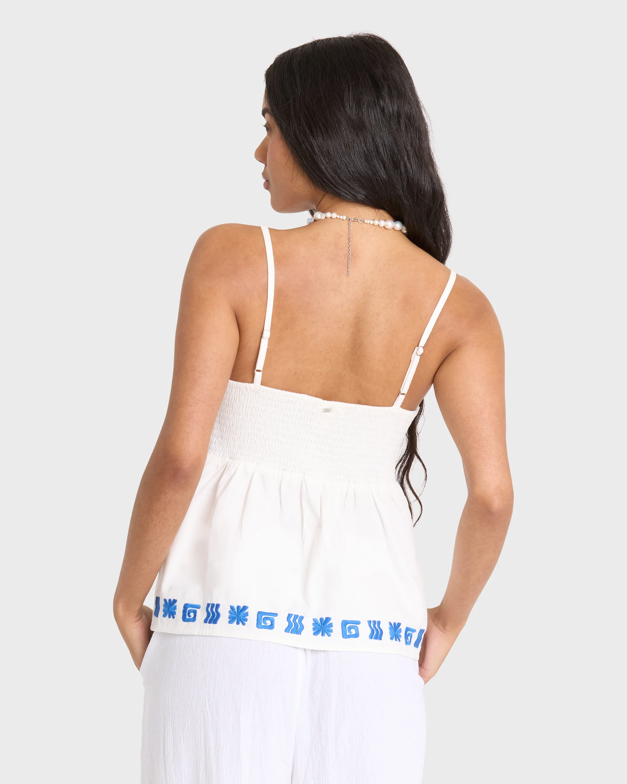 Sun Stamp Woven Tank - Salt Crystal - Image 5