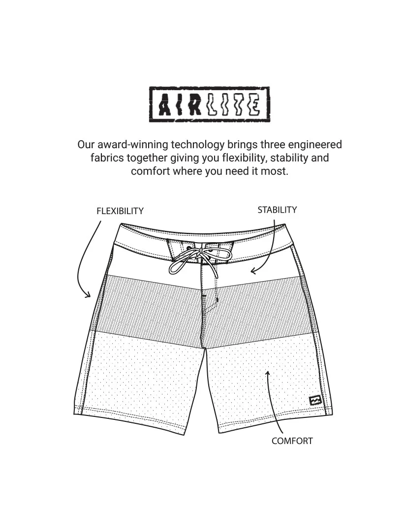 Sundays Airlite 19" Boardshorts - Black White - Image 3
