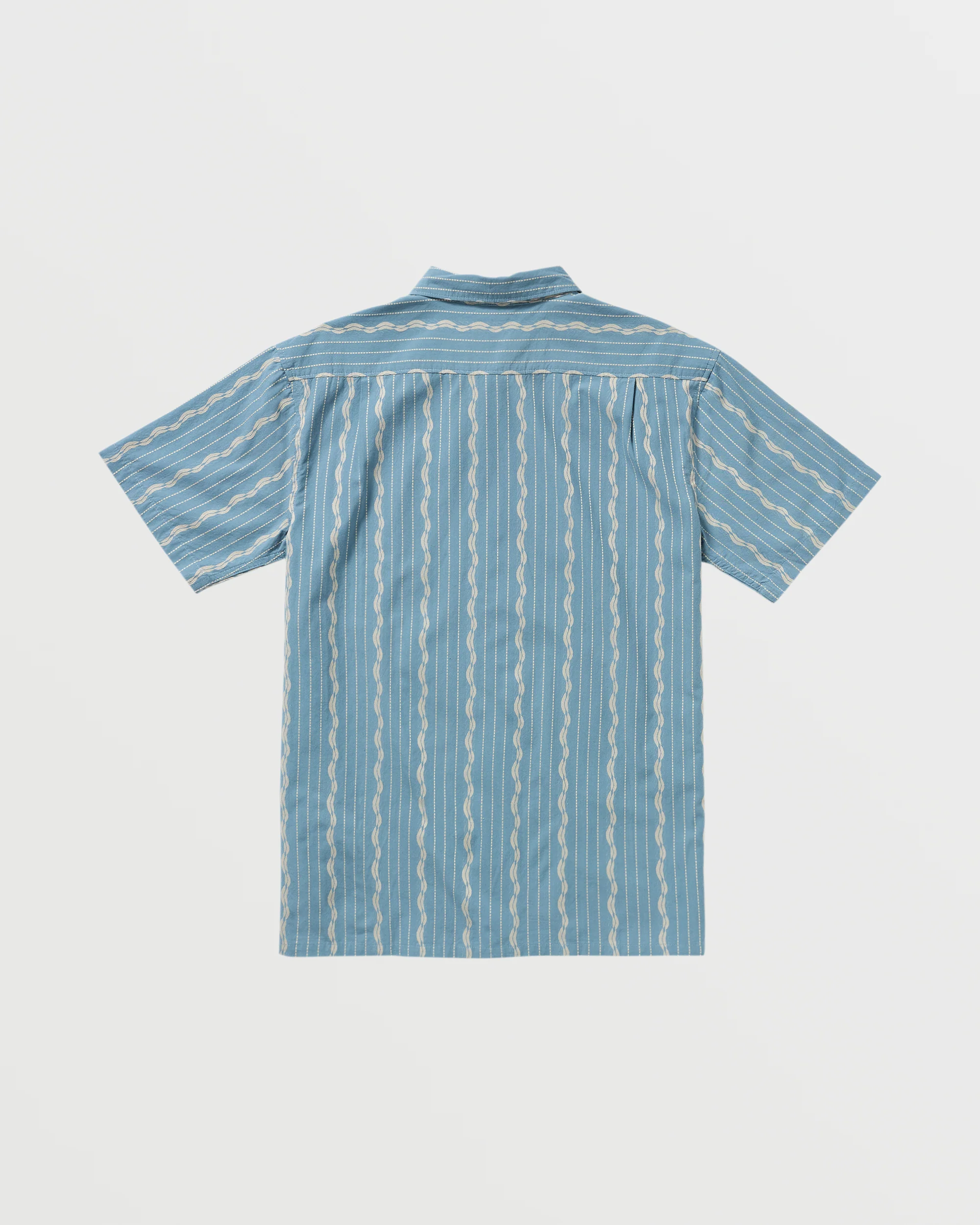 Sundays Jacquard Short Sleeve Shirt - Carolina Blue - Image 4