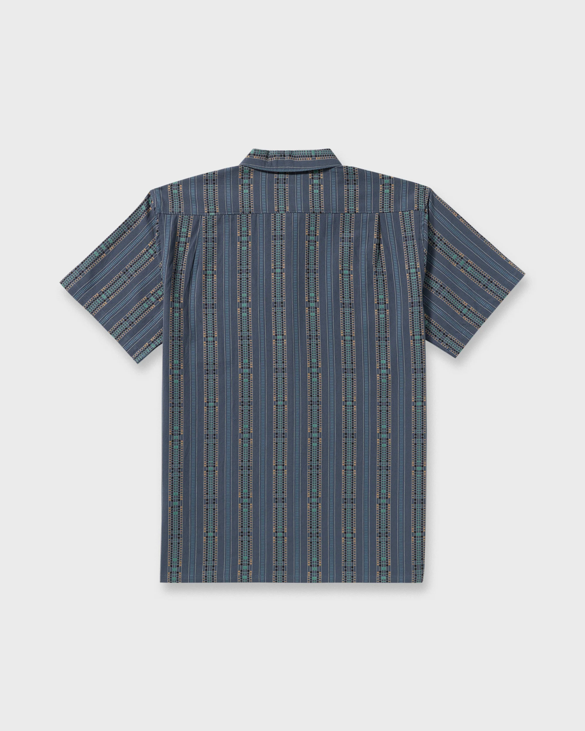 Sundays Jacquard Short Sleeve Shirt - Dark Navy - Image 8