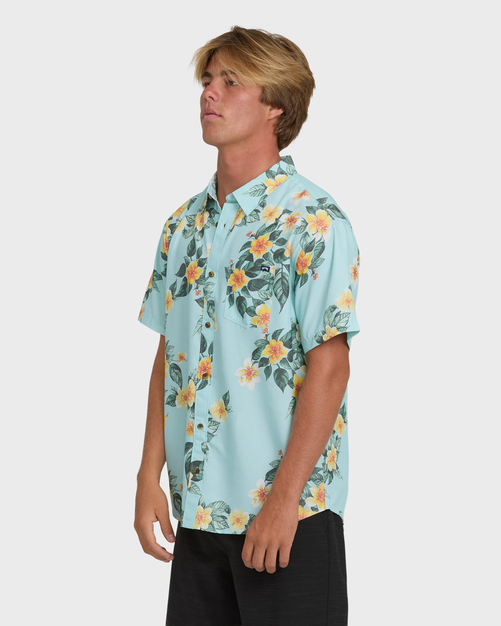 Sundays Lounge Short Sleeve Shirt - Dusty Blue - Image 4