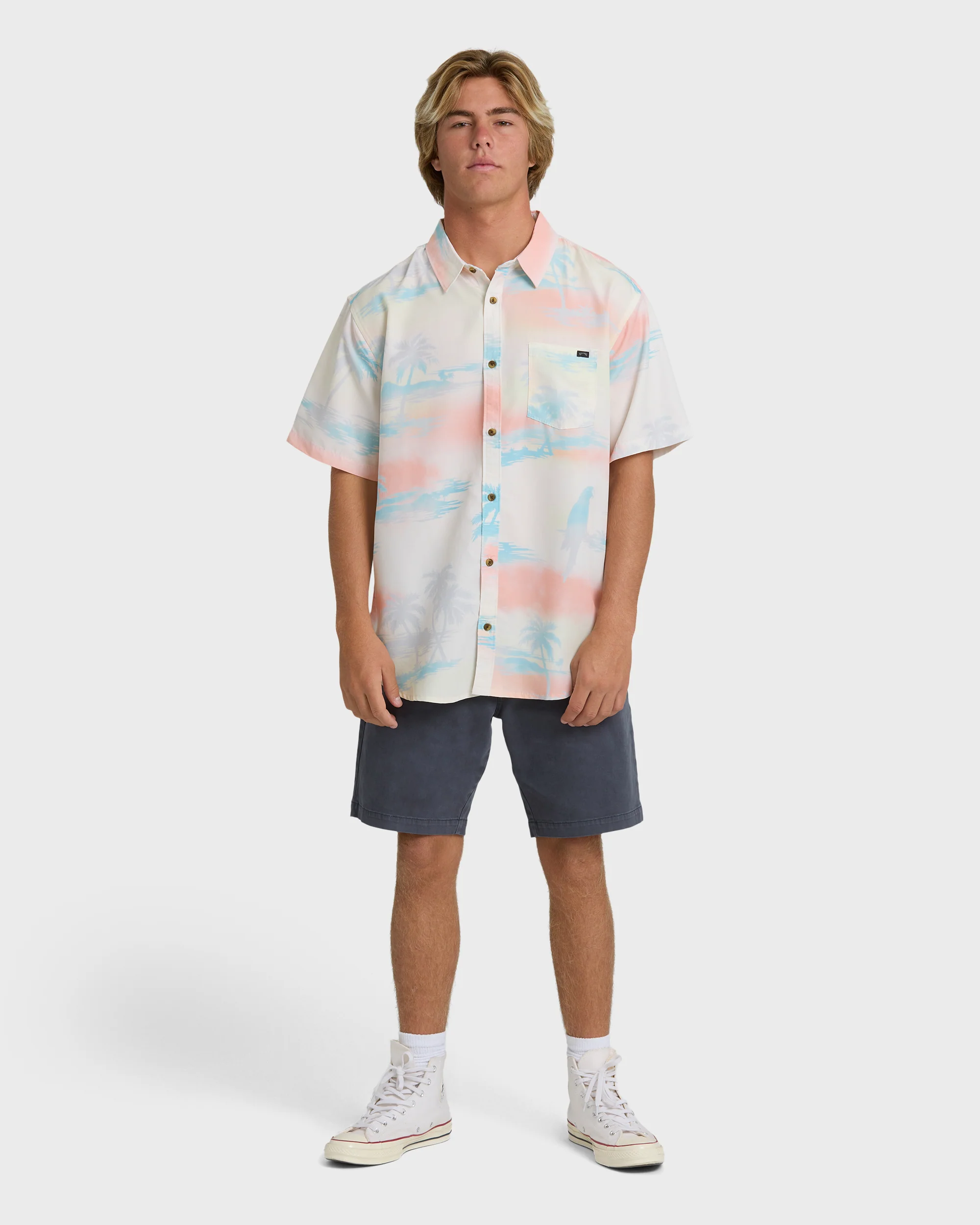 Sundays Lounge Short Sleeve Shirt - Off White - Image 4