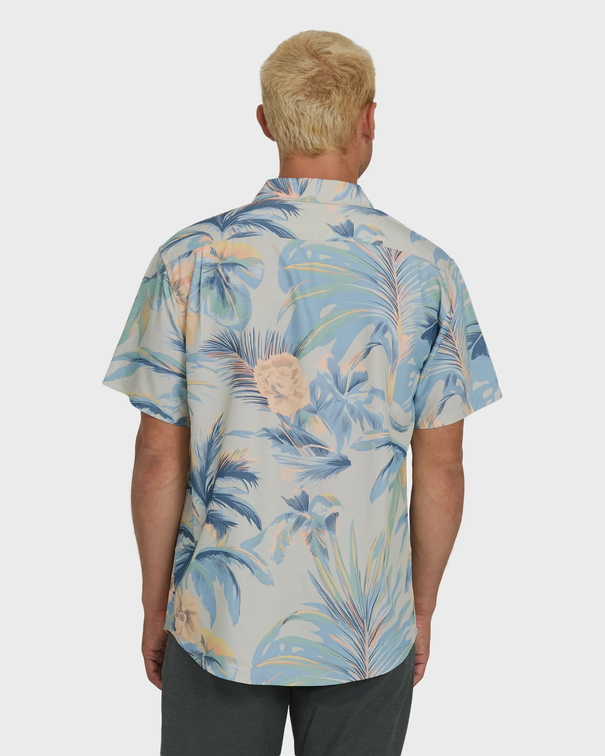 Sundays Lounge Short Sleeve Woven Shirt - Blue Horizon - Image 2