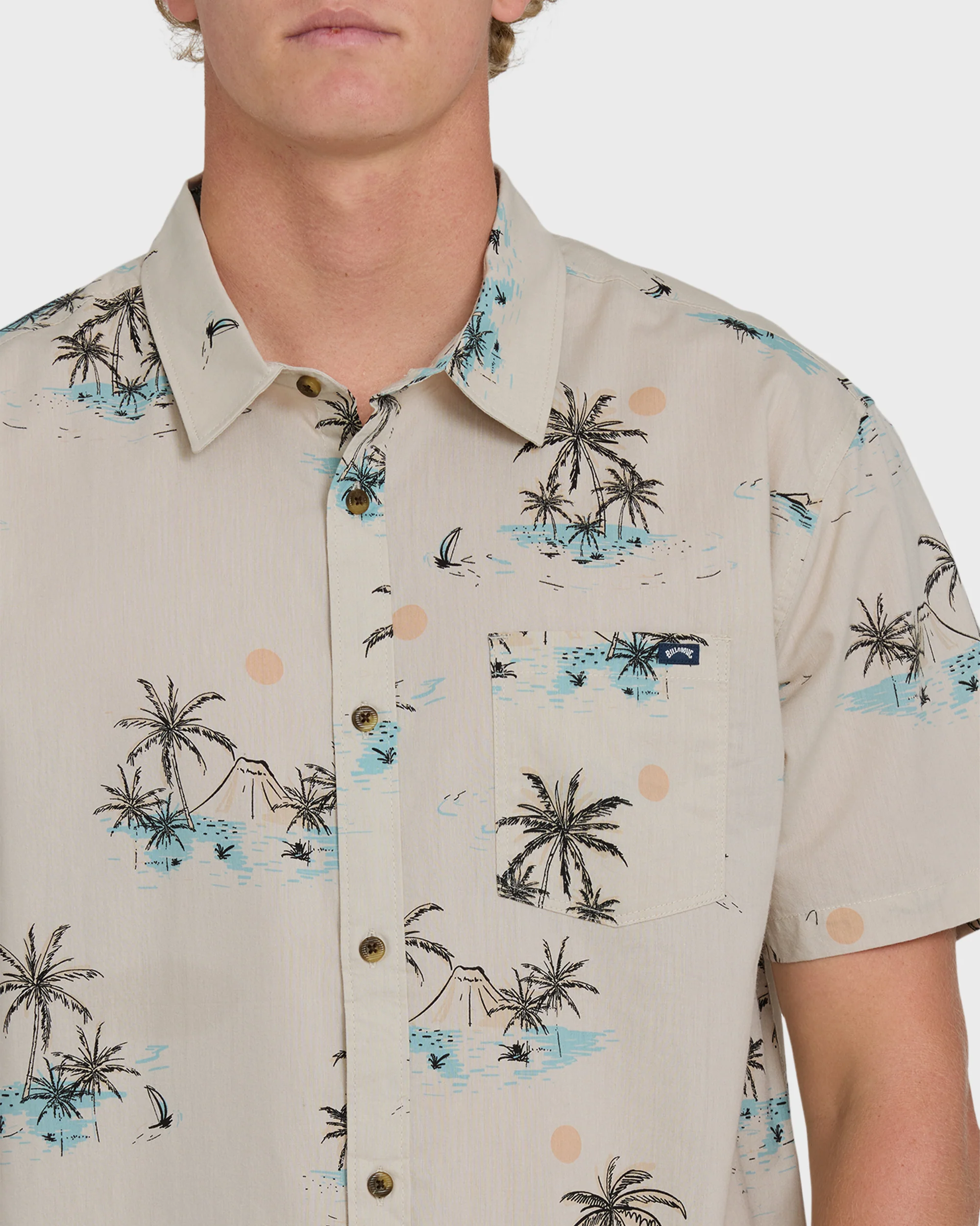 Sundays Short Sleeve Woven Shirt - Fog - Image 5