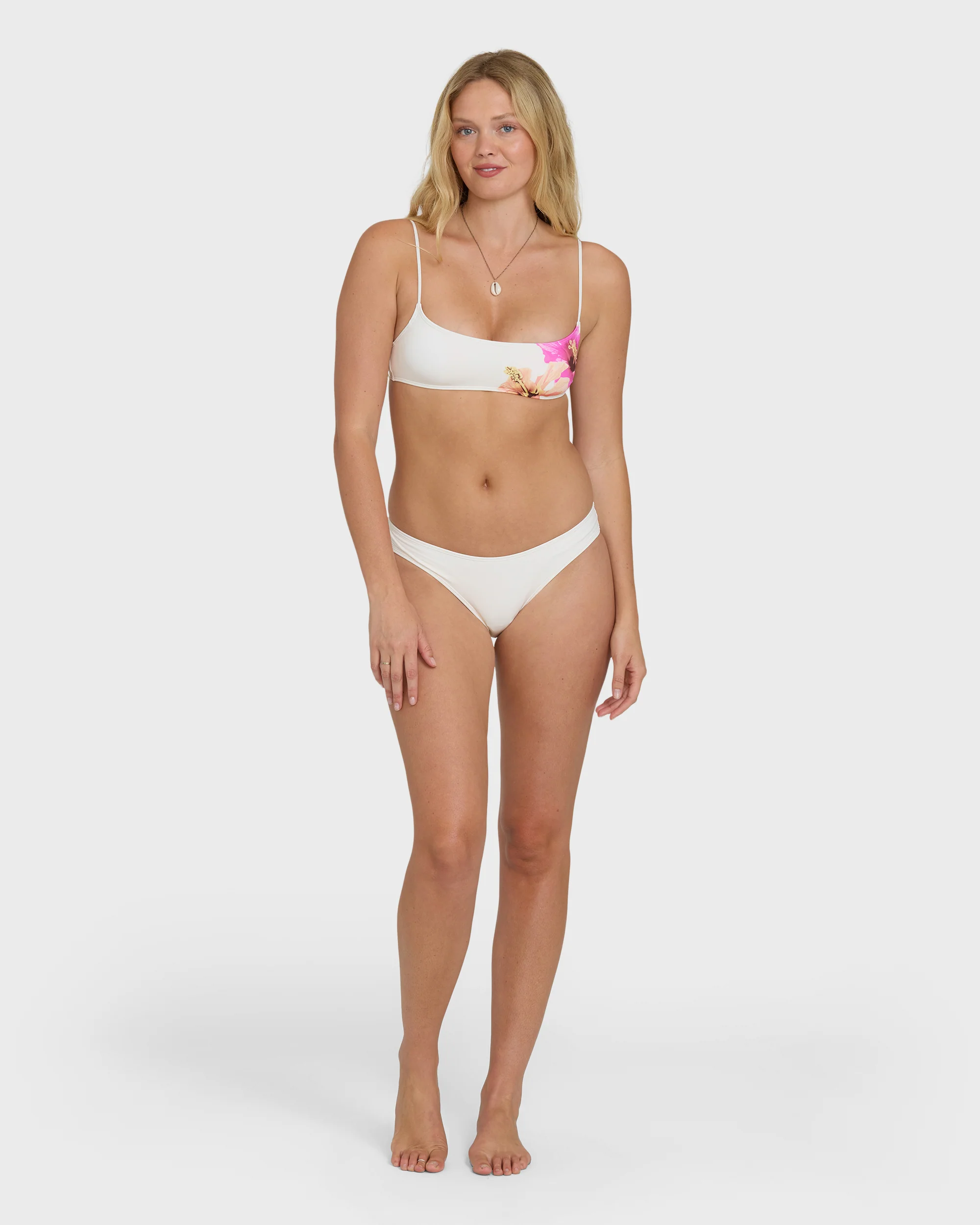Sunny Shore Jaclyn Crop  Bralette Bikini Top - Salt Crystal - Image 4