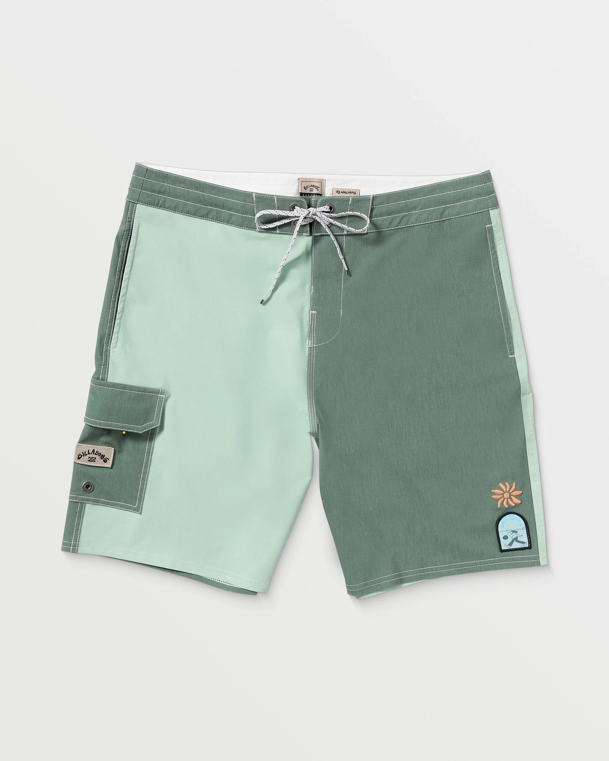 Sunshine Lo Tide 19" Boardshorts - Green Tea - Image 4