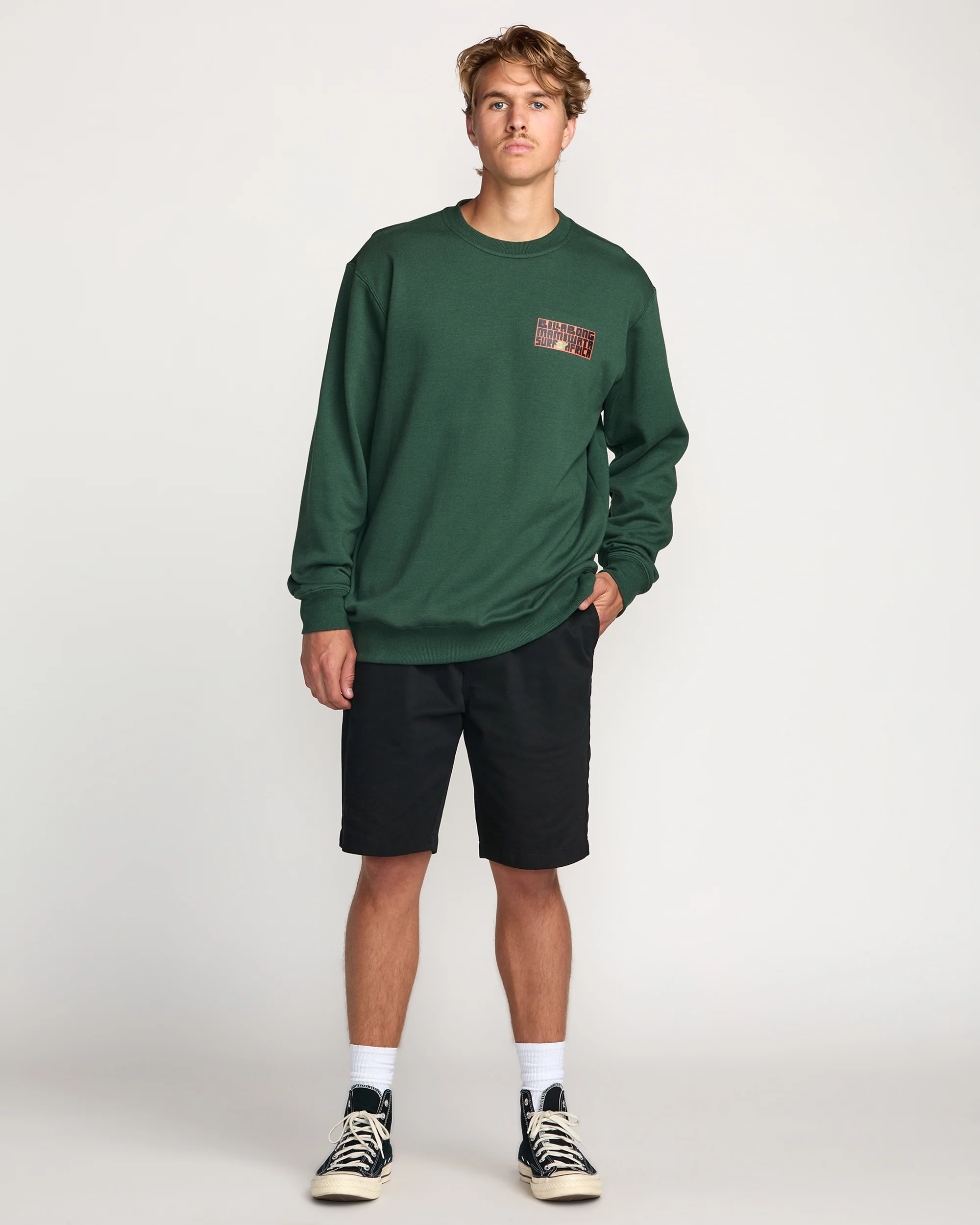 Billabong x Mami Wata Surf Africa Crew Sweatshirt - Forest - Image 4