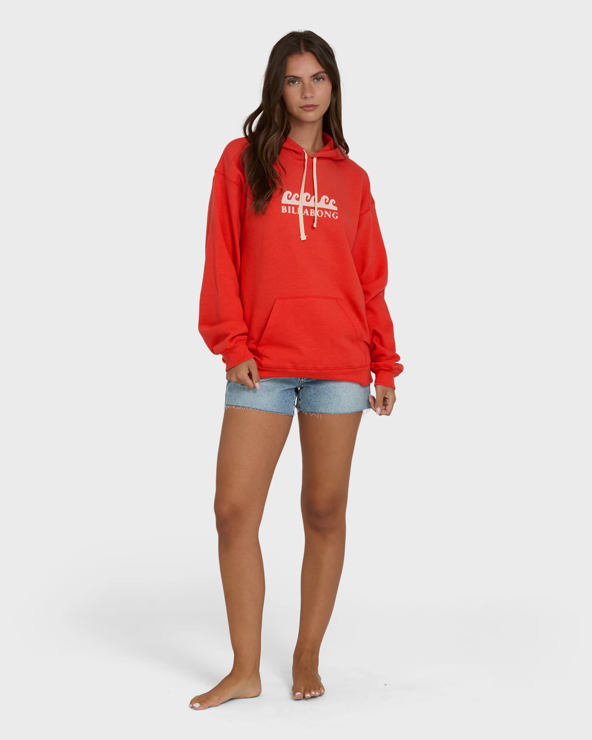 Surfing In Town Pullover Hoodie - Fiesta Red - Image 4