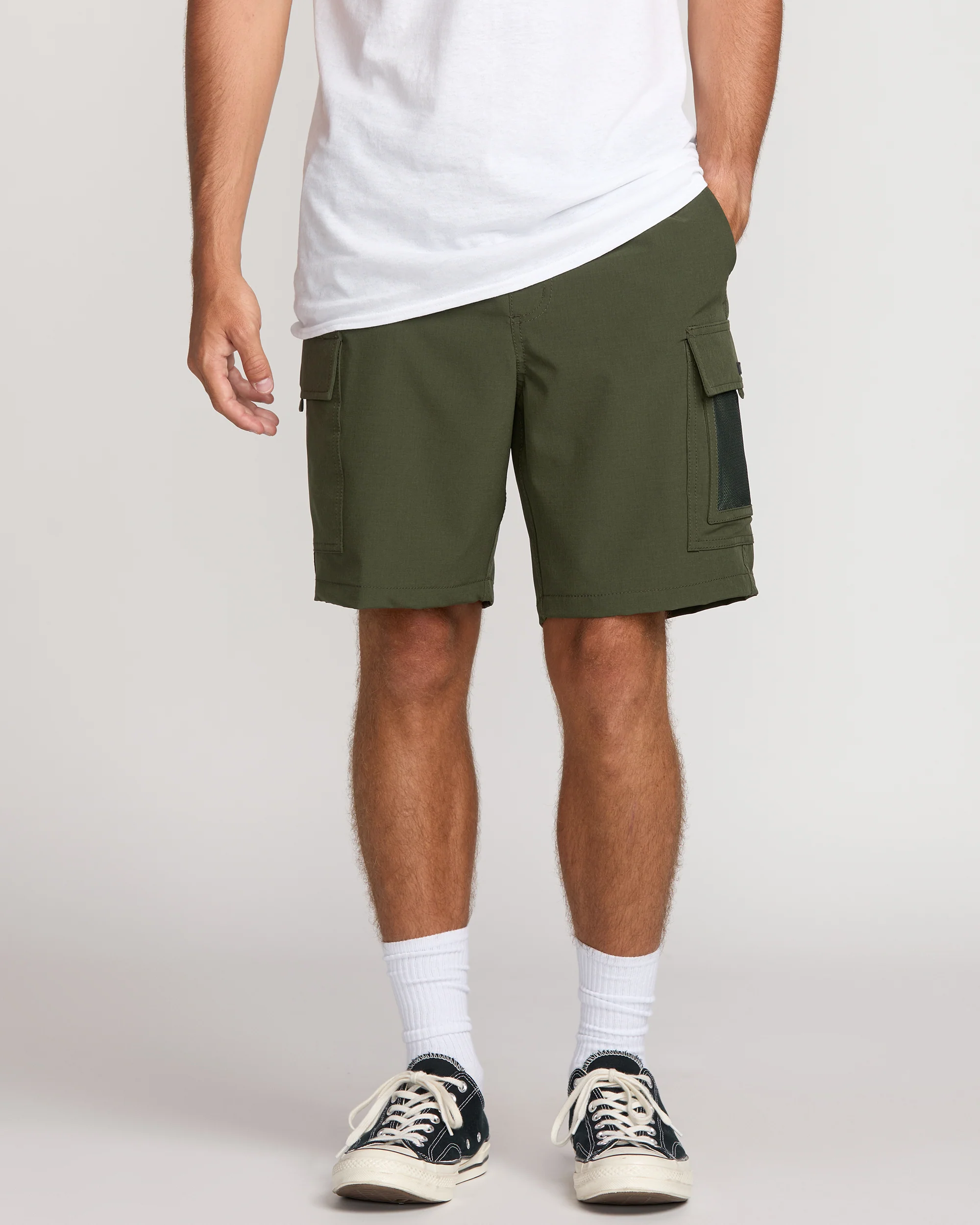 Surftrek Cargo Hybrid Shorts - Dark Military - Image 2