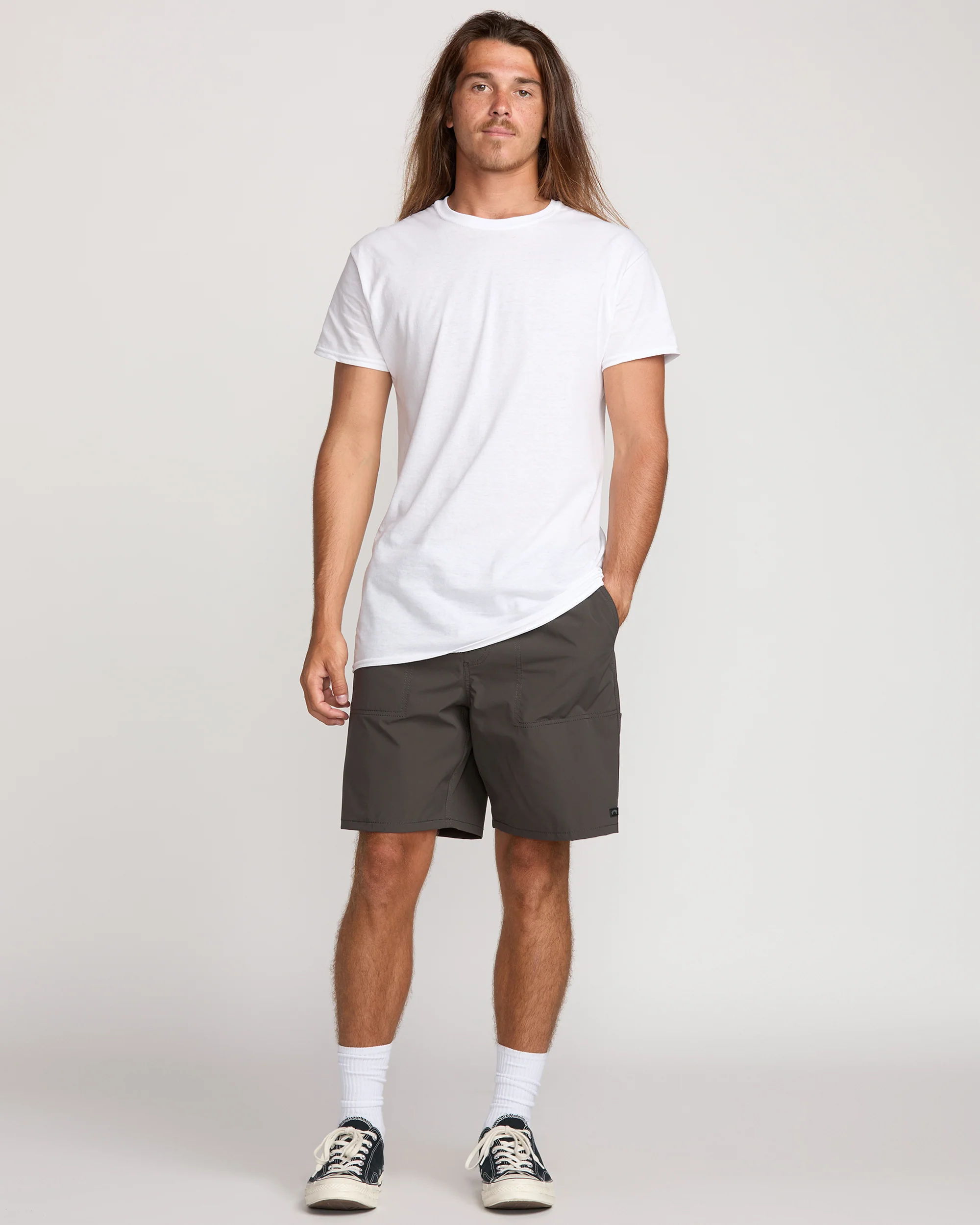 Surftrek Utility Elastic 18" Hybrid Shorts - Raven - Image 5
