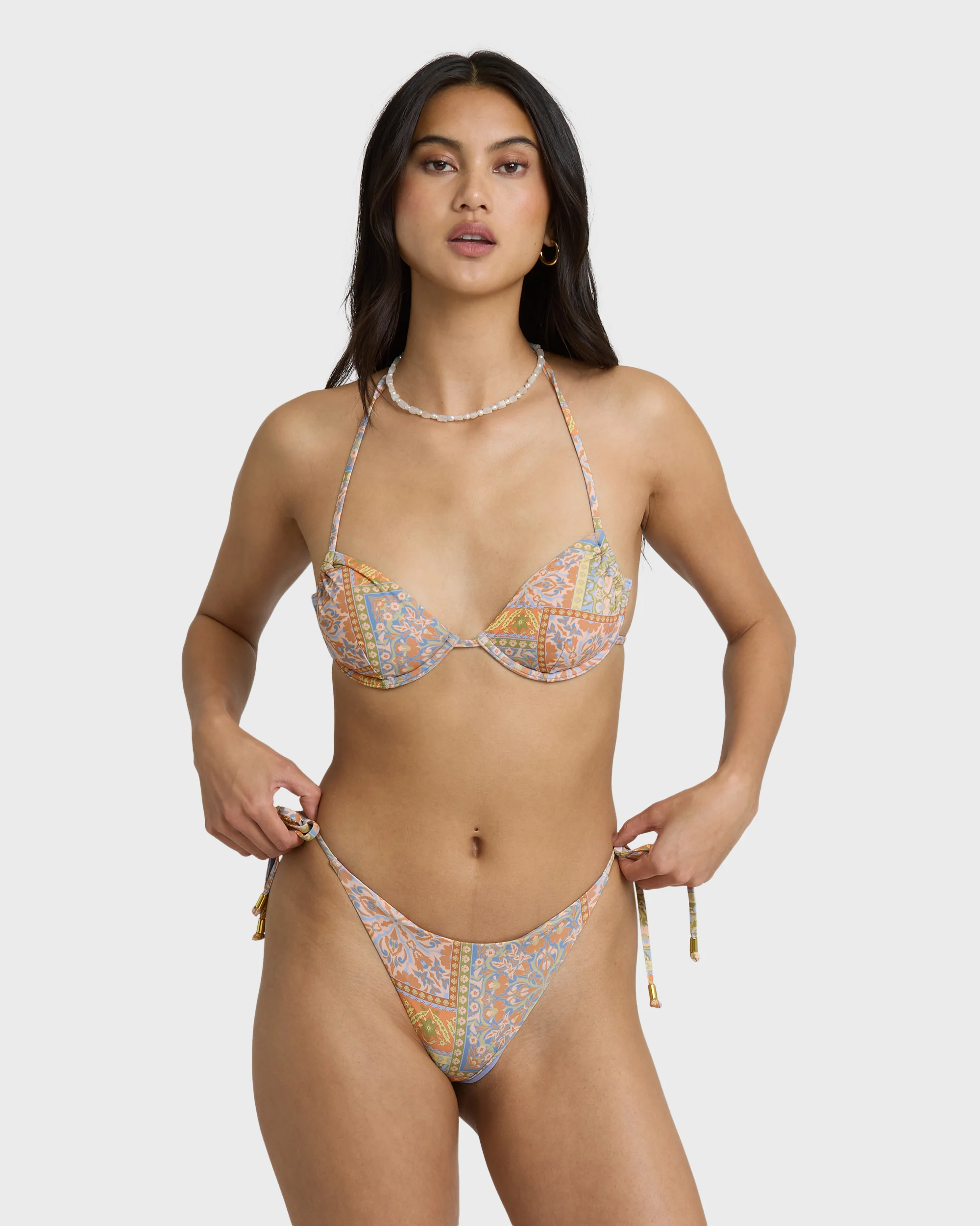 Take It Back Tie-side Tanga Skimpy Bikini Bottom - Twilight Blue - Image 2