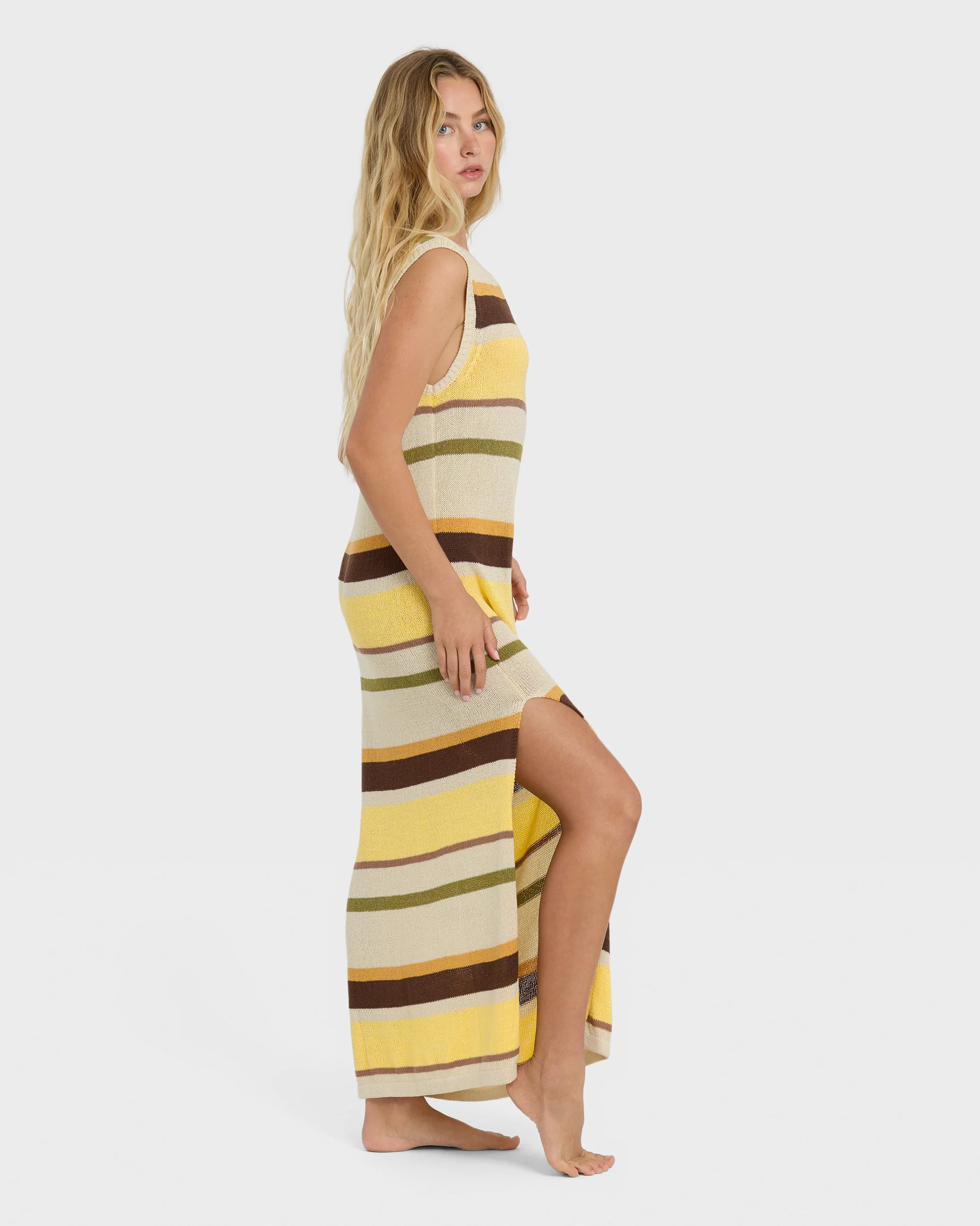 Those Days Knit Midi Dress - White Cap - Image 3