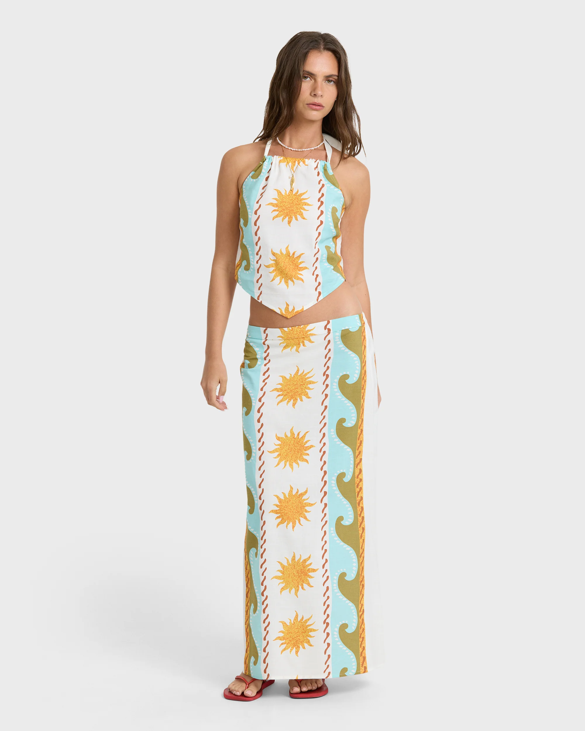 Tides Call Midi Skirt - Salt Crystal - Image 4