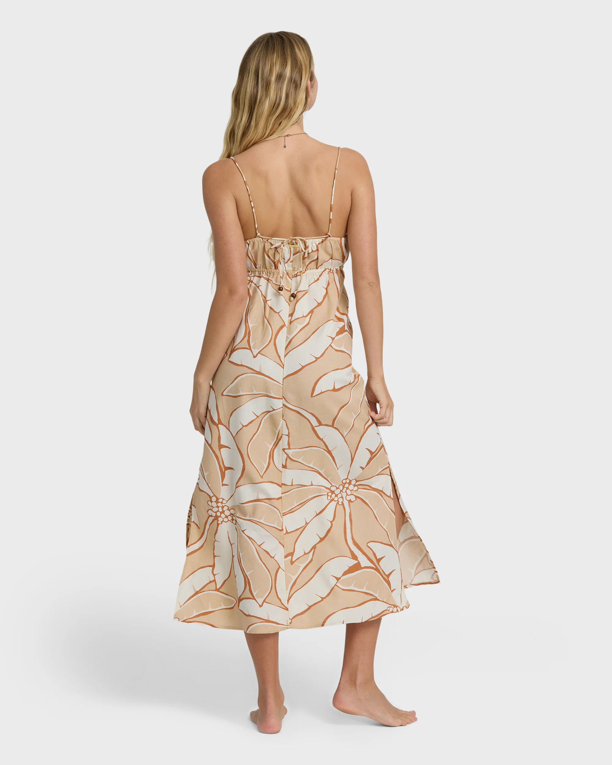 Tropic Breeze Midi Dress - Stone - Image 4