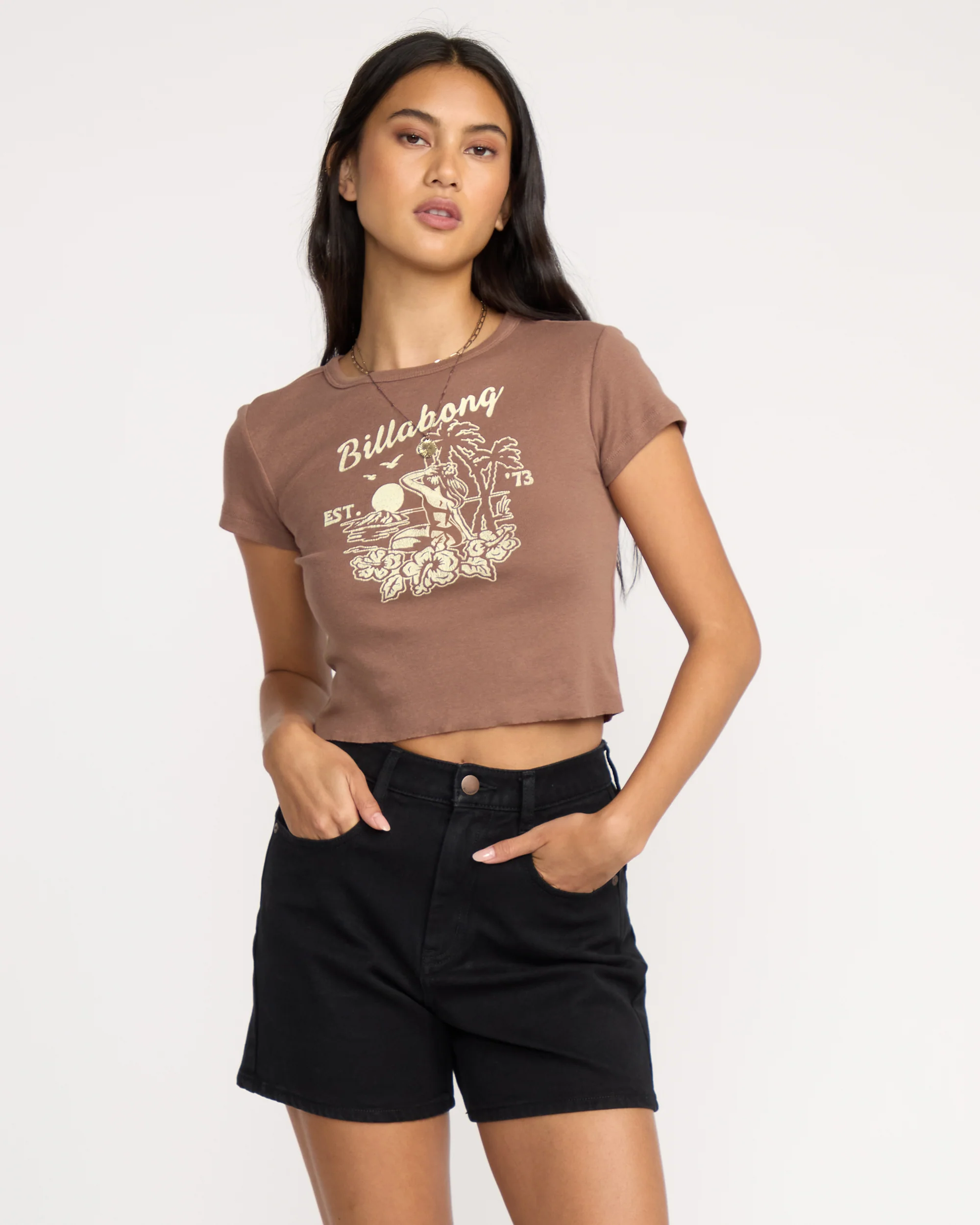 Tropic Happenings Short Sleeve T-Shirt - Espresso - Image 2