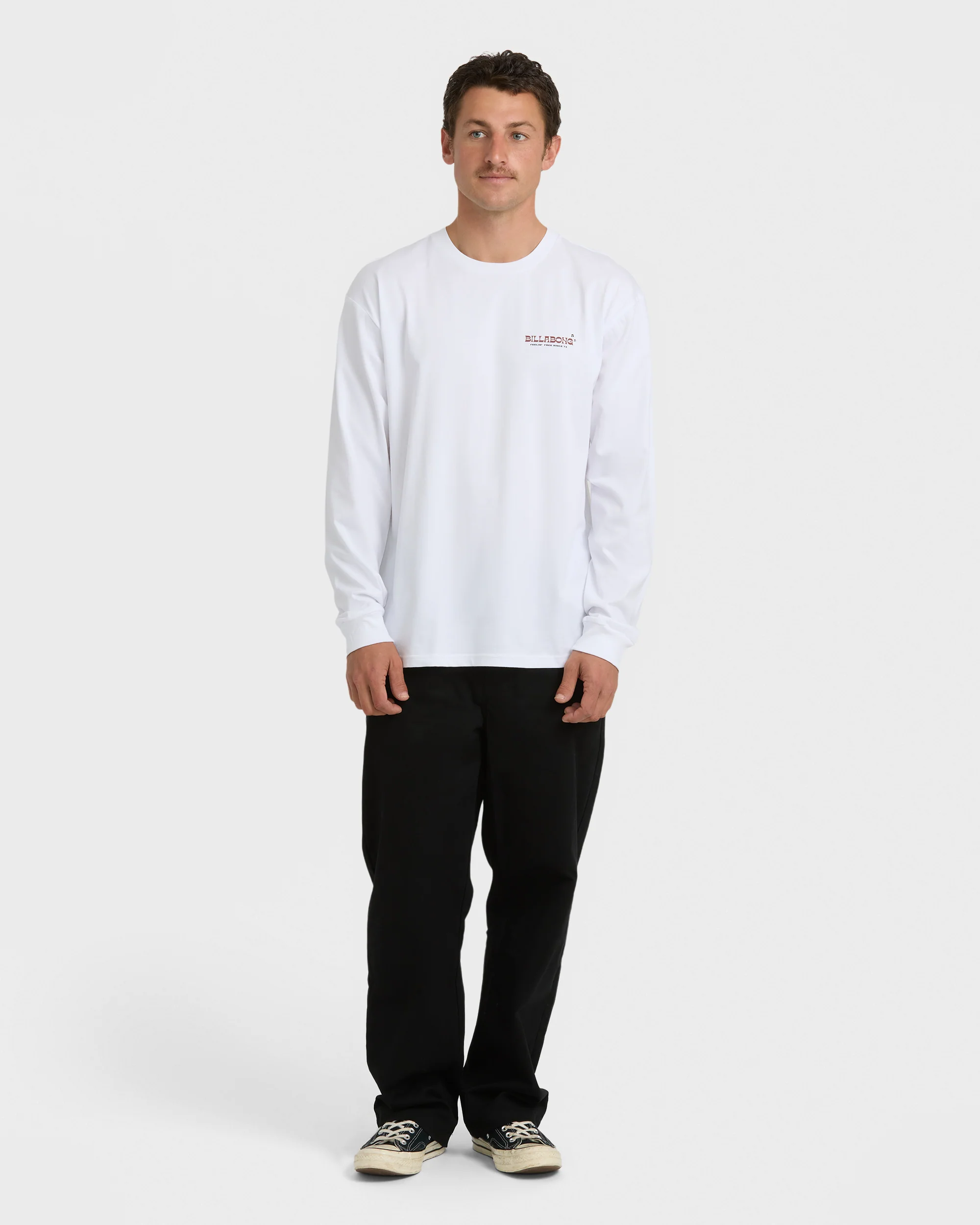 Under The Sun Regular Long Sleeve T-Shirt - White - Image 3