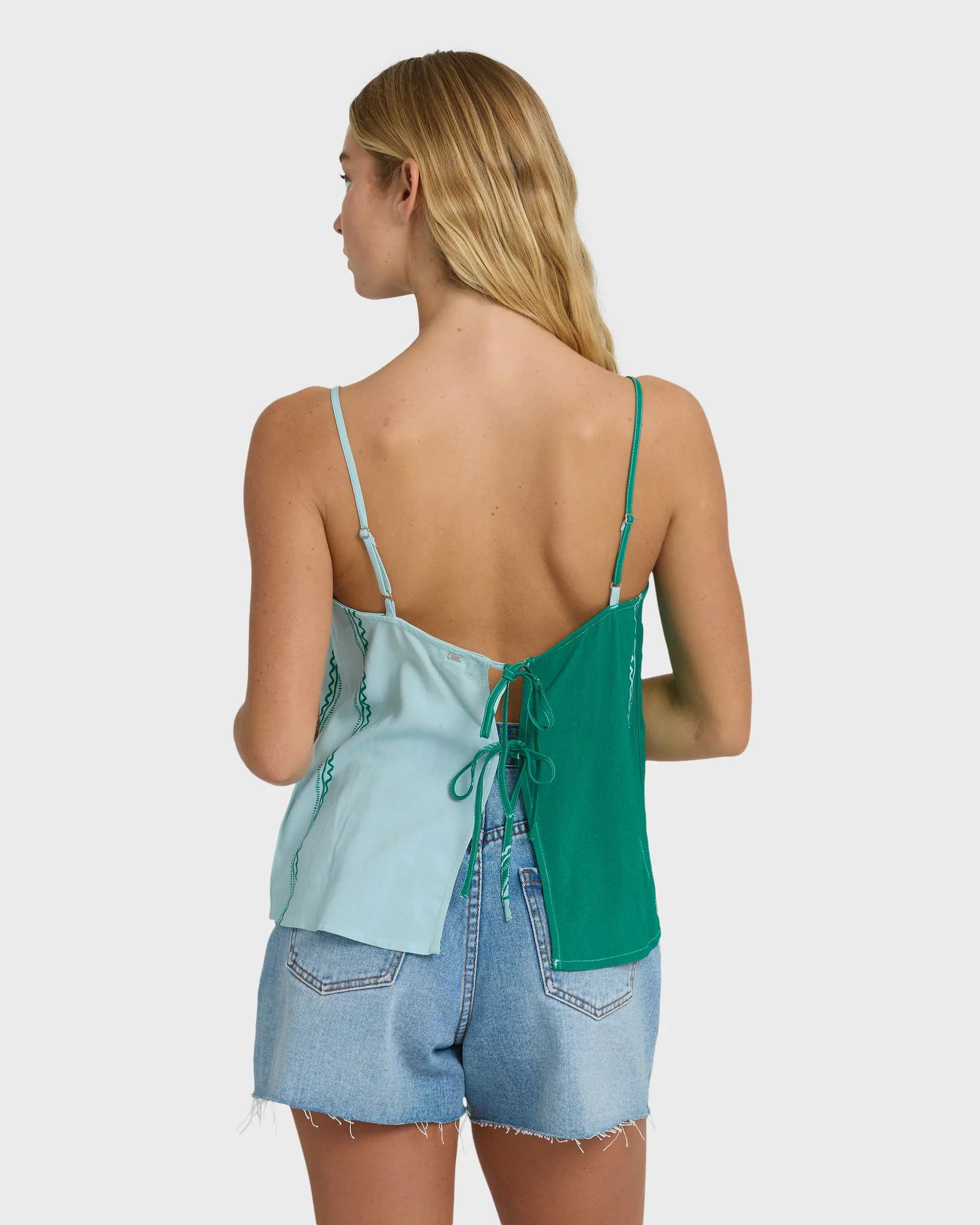 Vacay Dreams Woven Tank - Pool Blue - Image 4