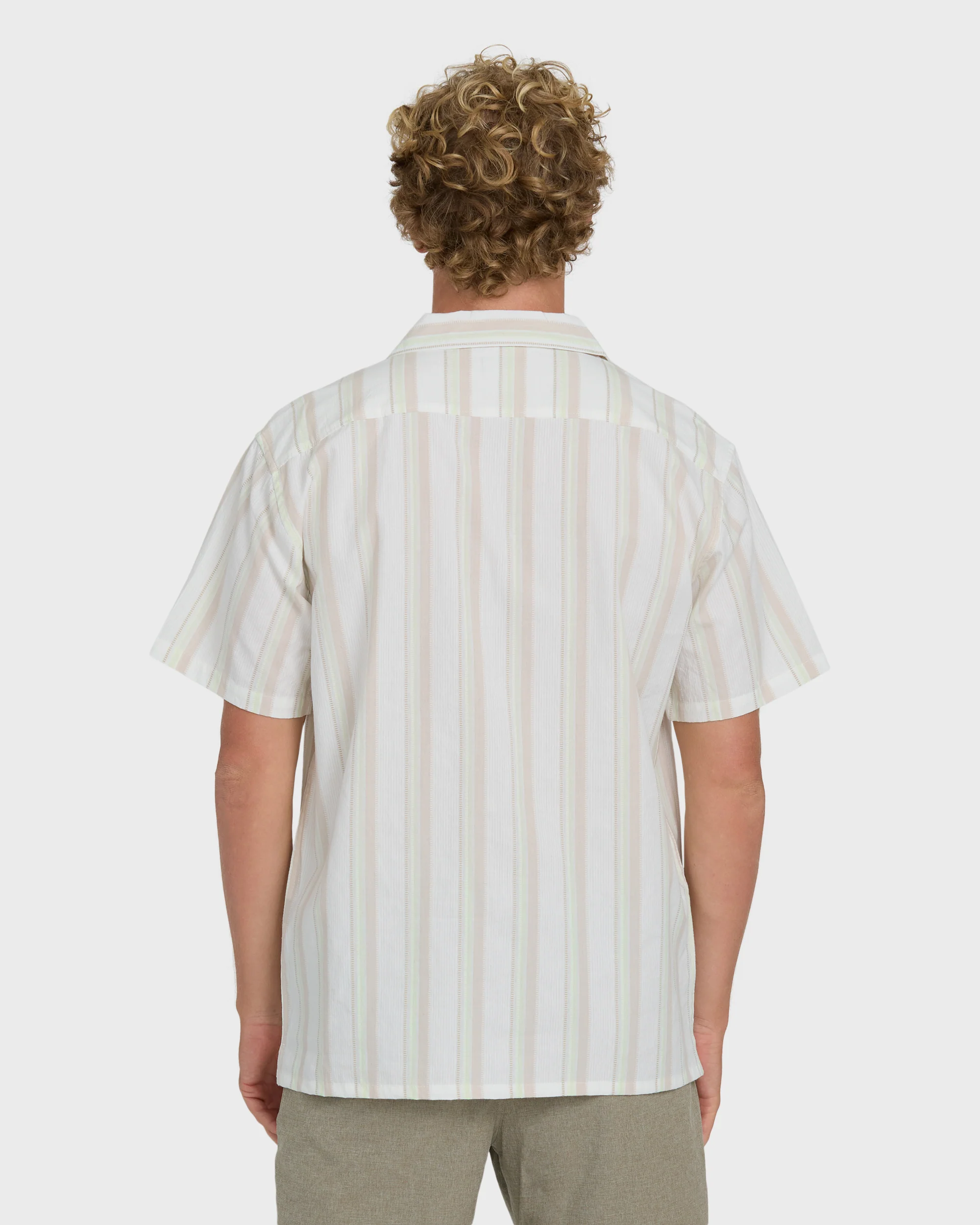 Victoria Vacay Short Sleeve Woven Shirt - White Sand - Image 2