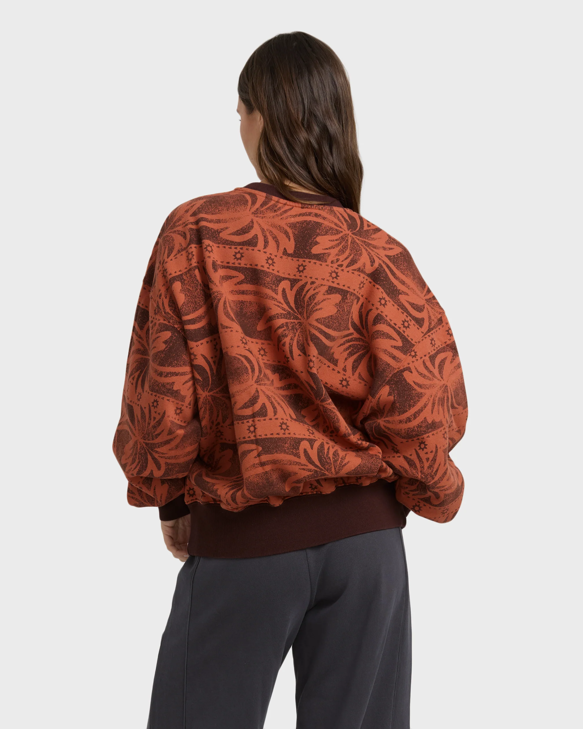 Vida Palms Crewneck Sweatshirt - Teak - Image 5