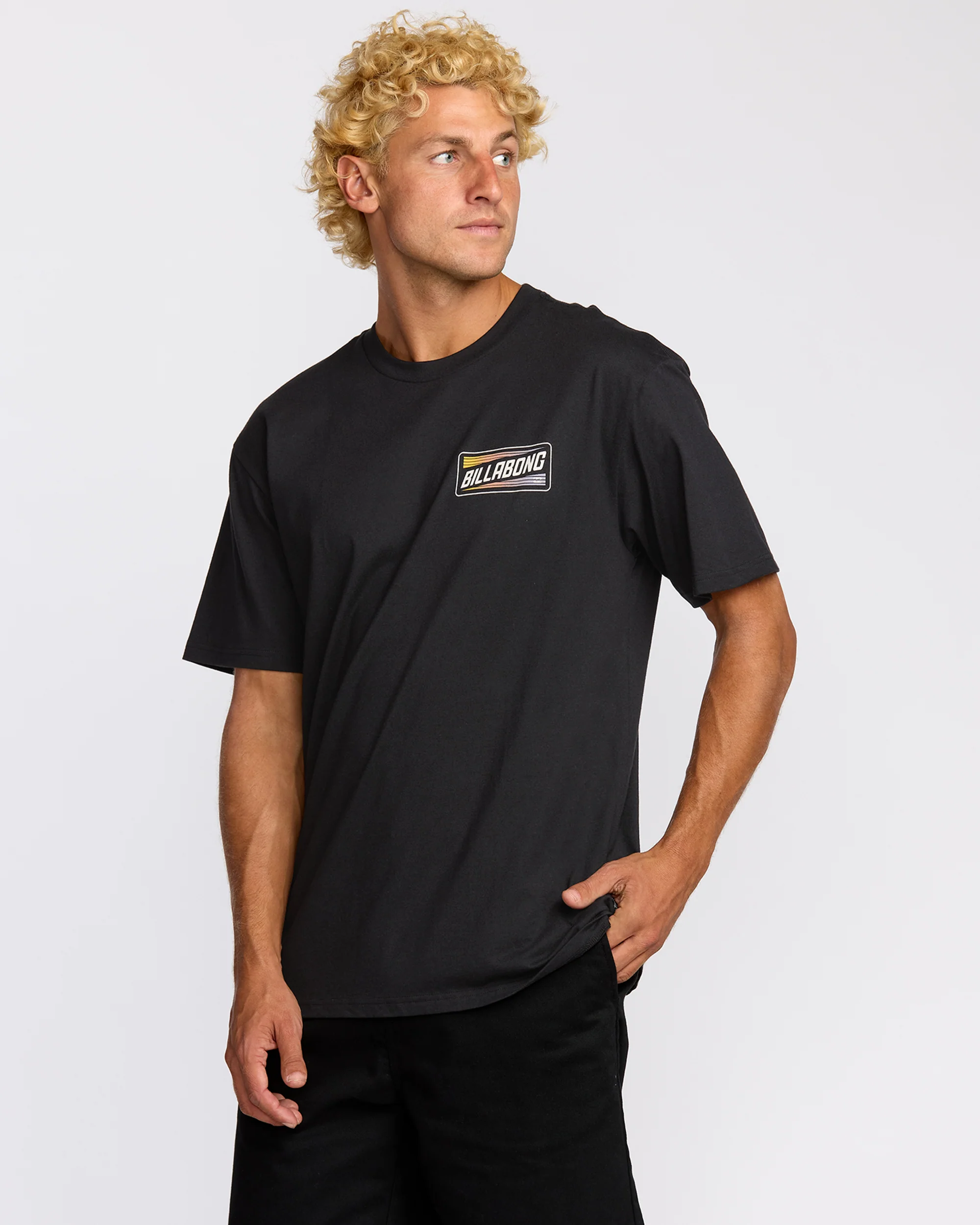 Walled Regular Short Sleeve T-Shirt - Black - Image 3