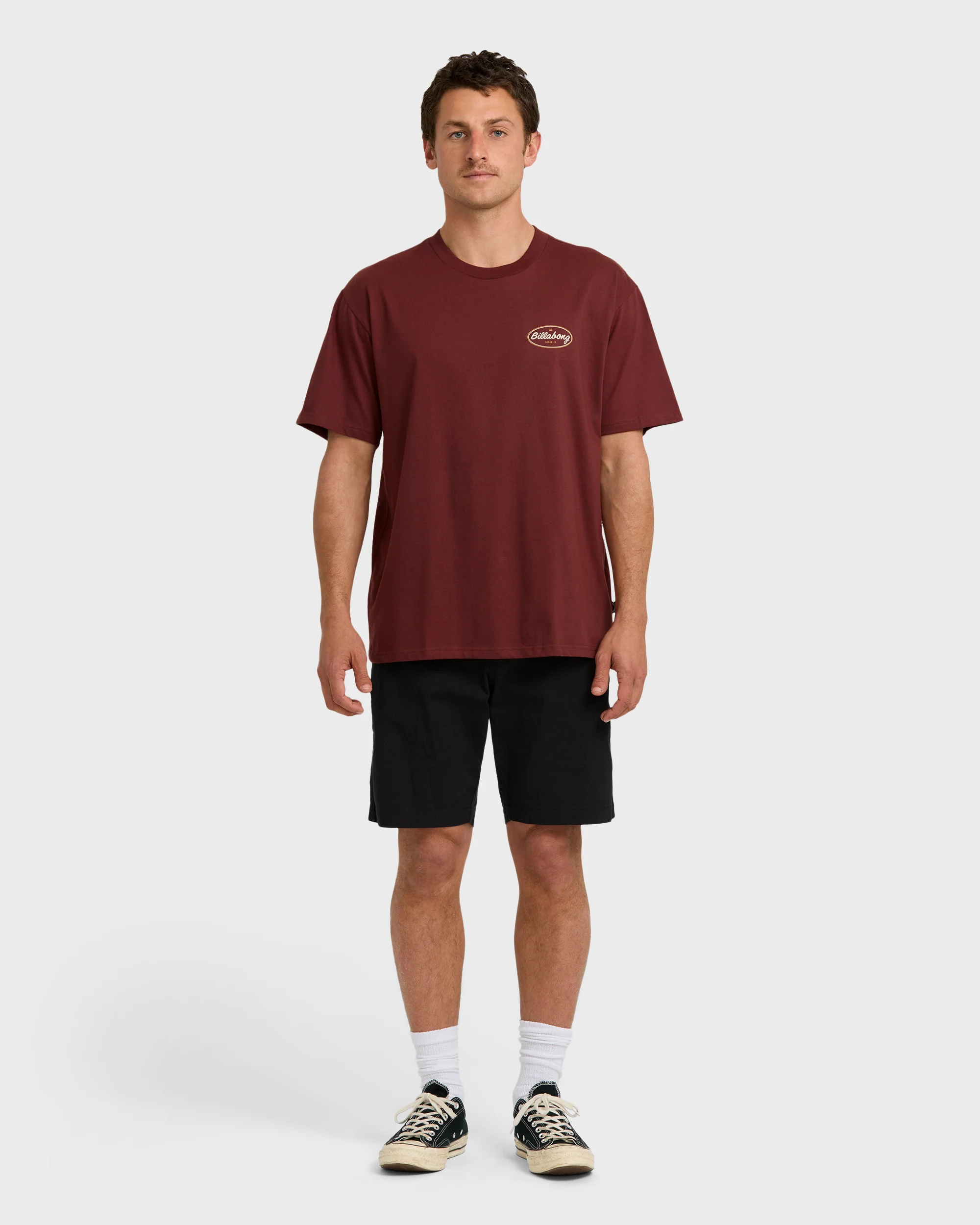 Walled Regular Short Sleeve T-Shirt - Plum - Image 3