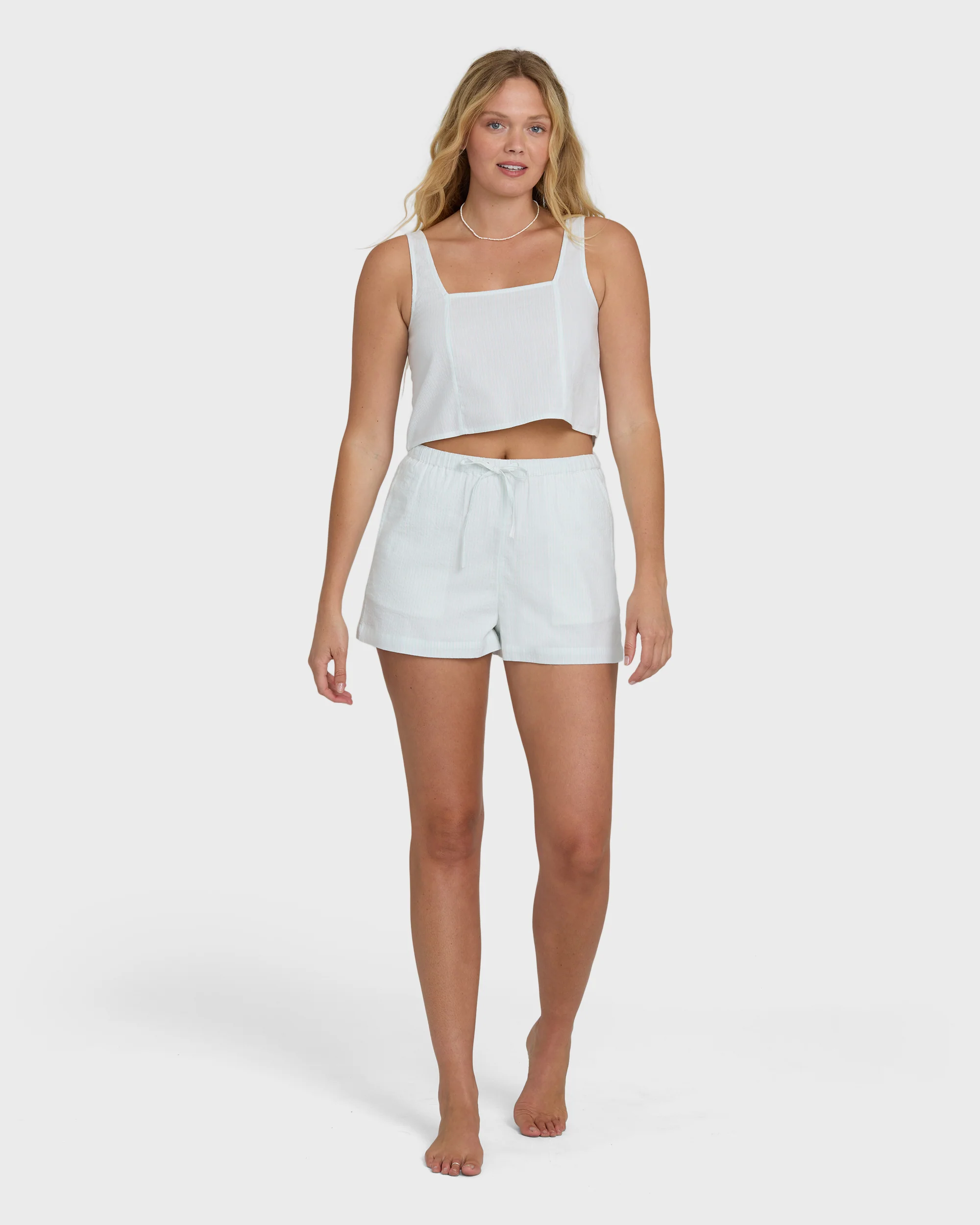 Wanderer Seersucker Stripe Woven Shorts - Clearwater - Image 4