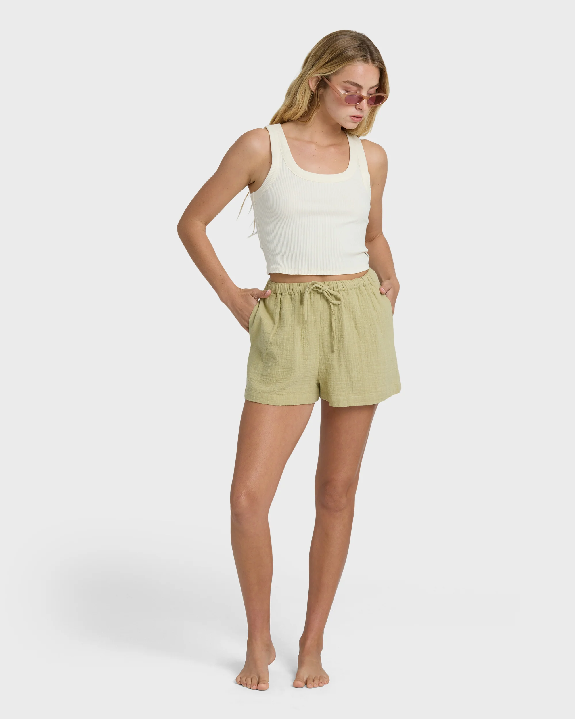 Wanderer Woven Shorts - Cactus - Image 3