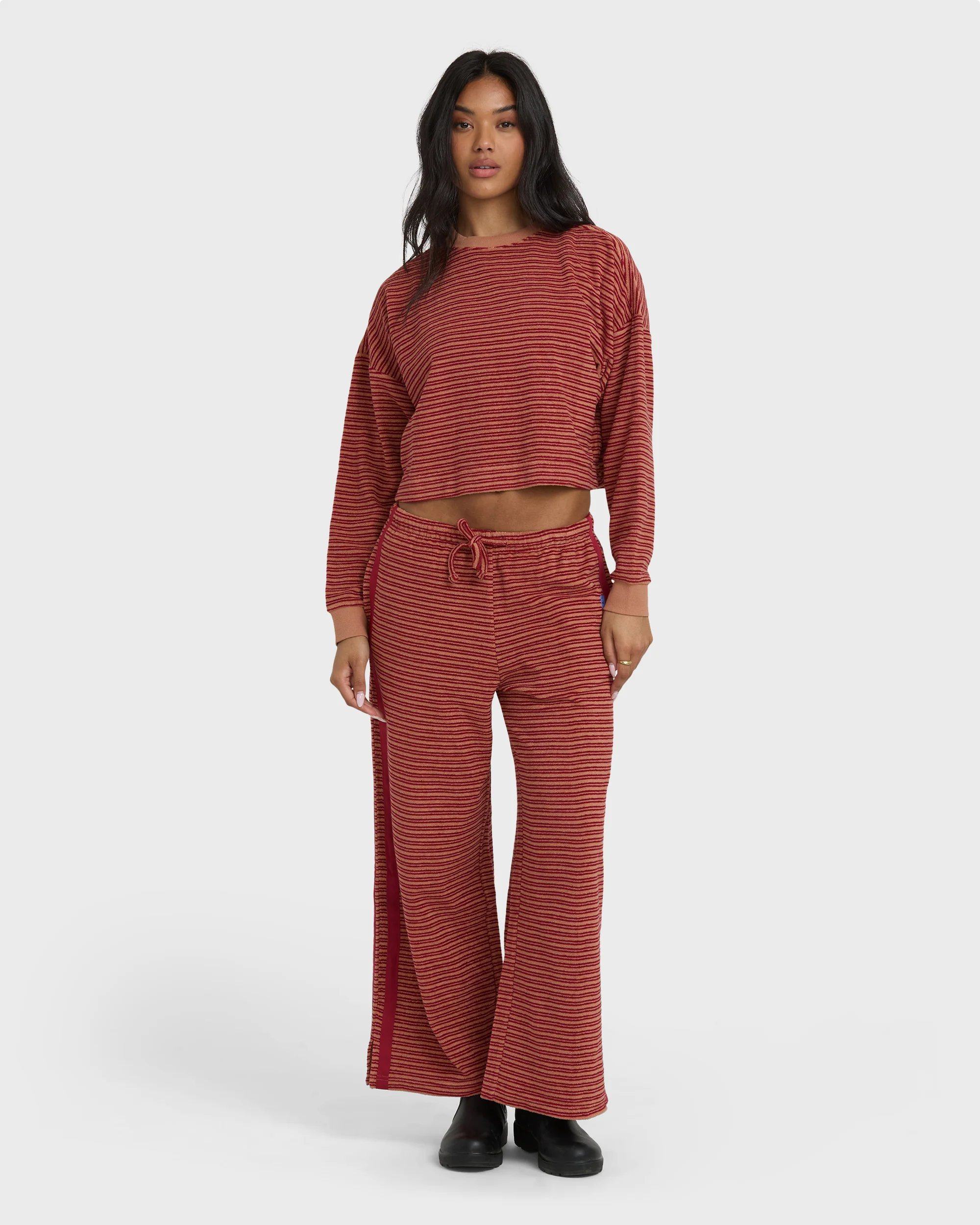 A/Div Waves For Days Terry Crewneck Sweatshirt - Rose Brown - Image 3