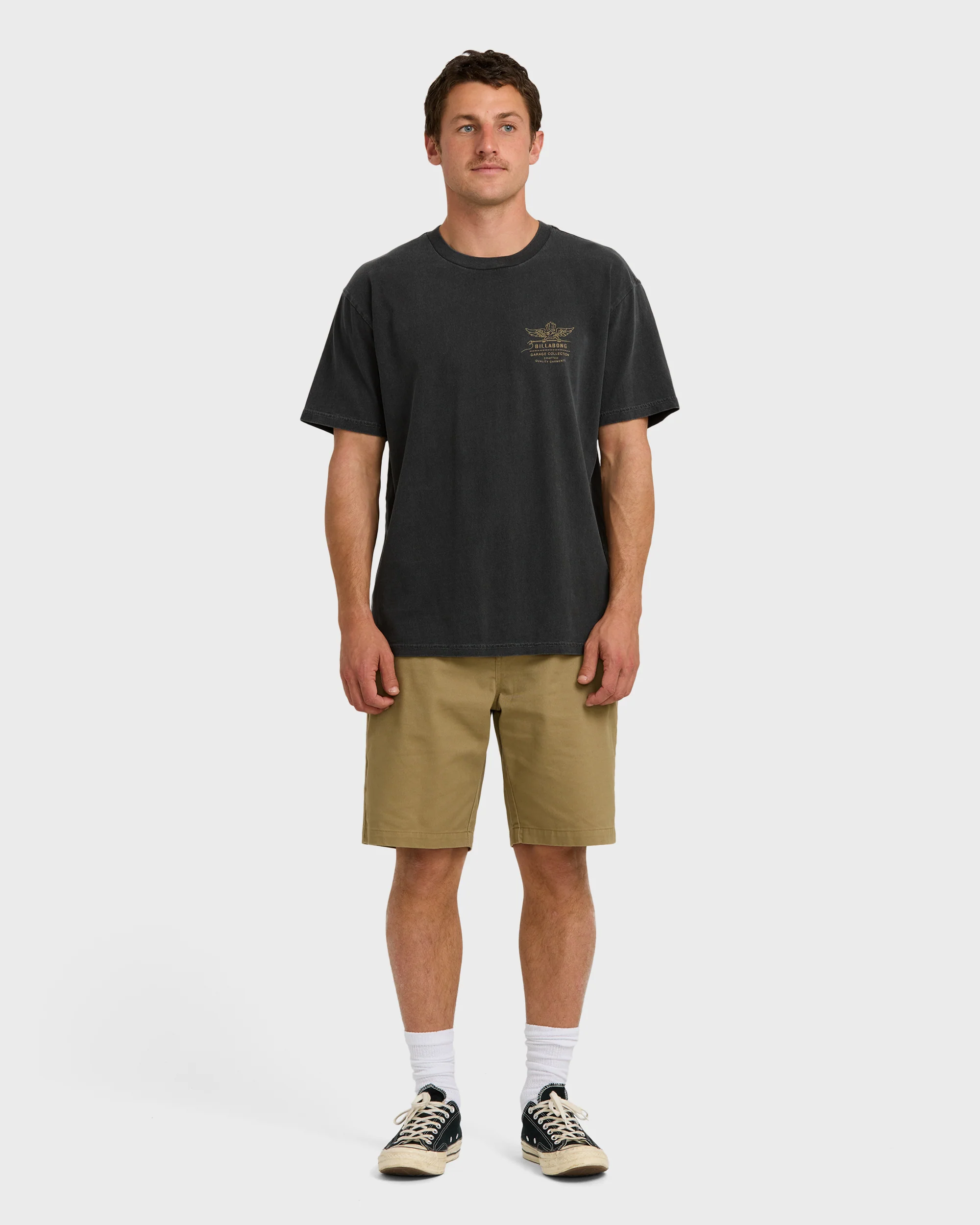 Wingspan Garage Regular Short Sleeve T-Shirt - Washed Black - Image 3