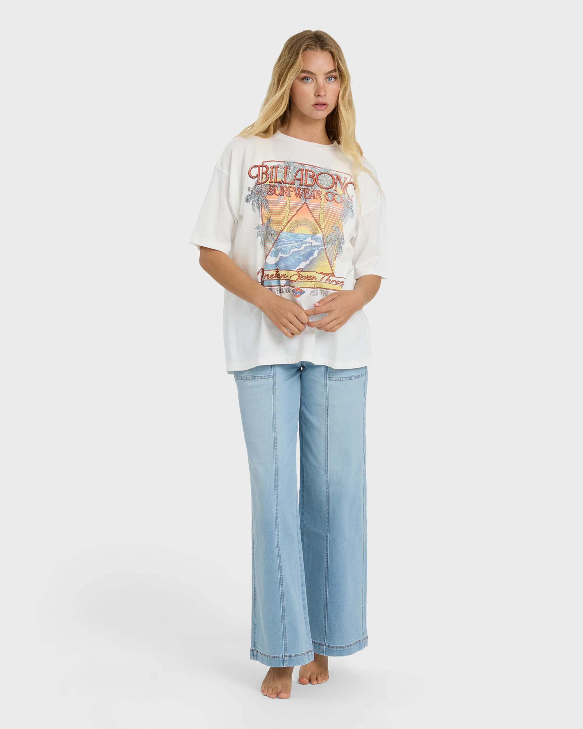 Sun Meets Sea Short Sleeve T-Shirt - Salt Crystal - Image 3